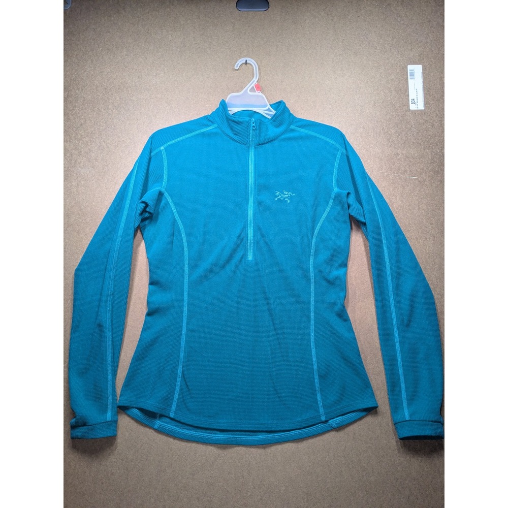 Arcteryx Rho AR Polartec Fleece Quarter Zip Base Layer Teal Blue Womens Medium